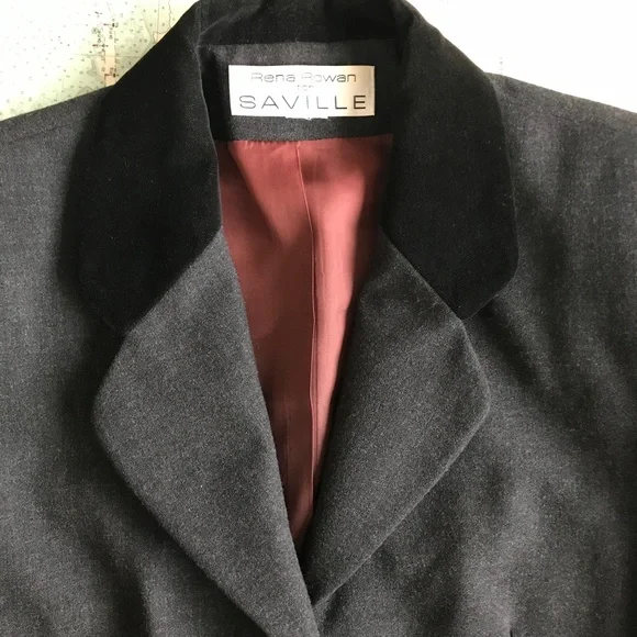 Vintage Rena Rowan for Saville Velvet Trimmed Blazer - Picture 3 of 8